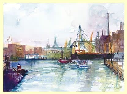 Baltimore Harbor Set of 12 Small Cards