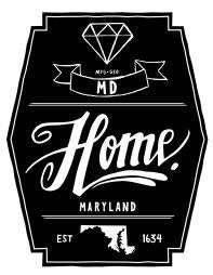 Home State Apparel Diamond Pint Glass- Maryland