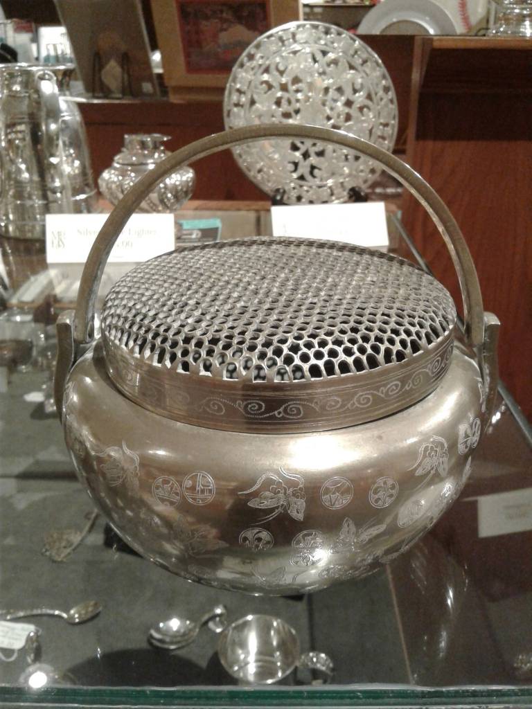 Japanese Silver Incense Burner