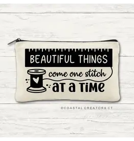 Beautiful Things Come One Stitch At A Time Zipper Pouch