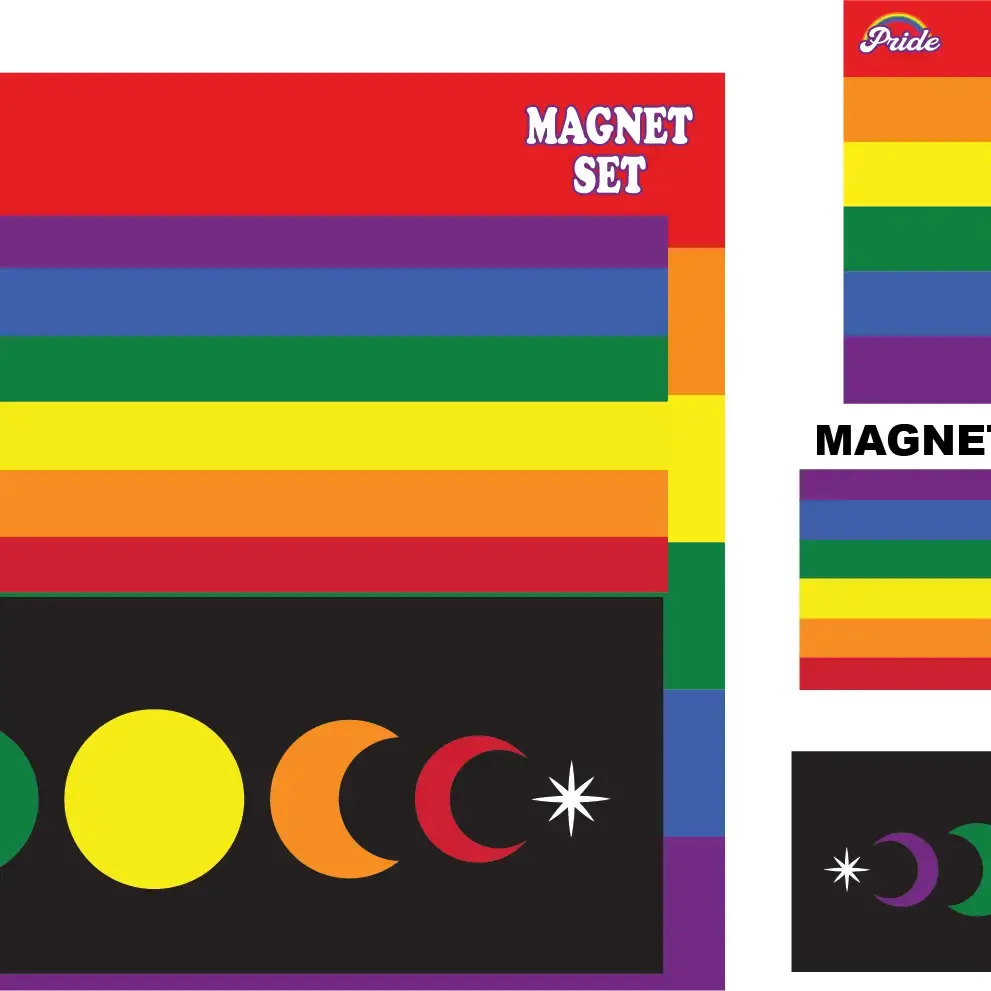 Pride and Moon Phases 2 Pack Magnet