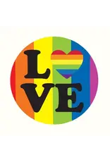 3" Round Magnet Pride Rainbow Love