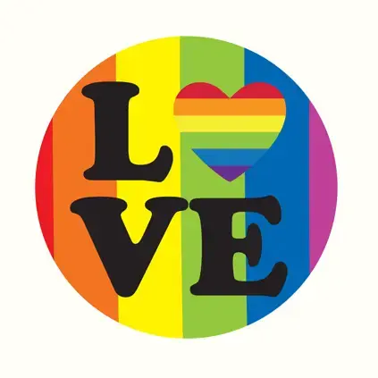 Jumbo Love Round Magnet