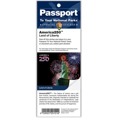 America250™ Land of Liberty Passport Sticker