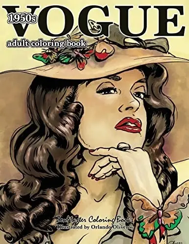 1950s Vogue Adult Coloring Book (pb) - Oliveros