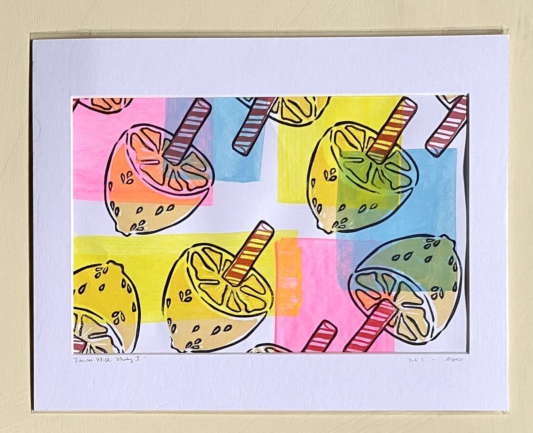 Lemon Stick with extra colors matted prints 11' x 14'