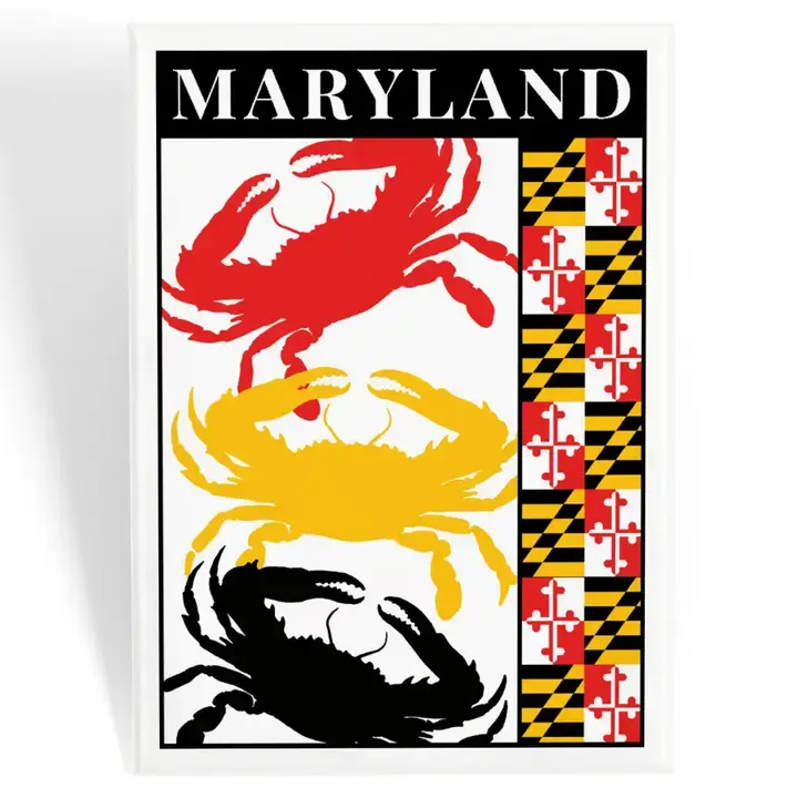 Magnet, Maryland Crabs Flag Pattern