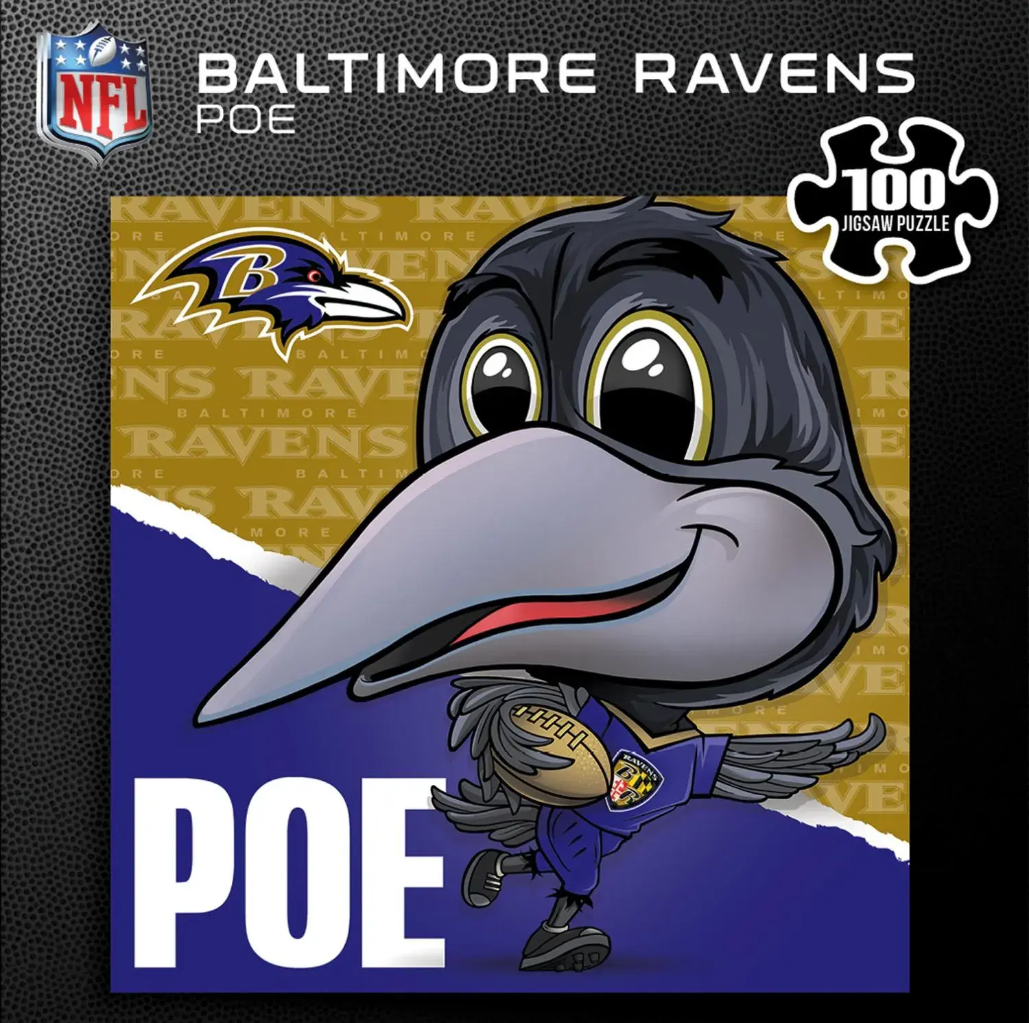 Baltimore Ravens Poe Puzzle 100 pc