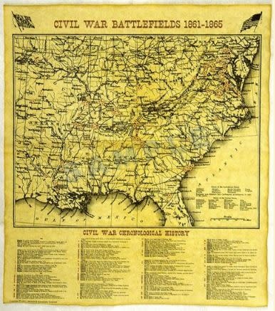 Historic Document - Civil War Battlefields Map