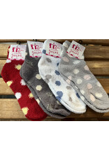 Polka Dot Winter Fuzzy Socks ( Mixed Color Assortment )
