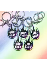 Pronoun Lgbtq+ Keychains