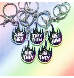 Pronoun Lgbtq+ Keychains
