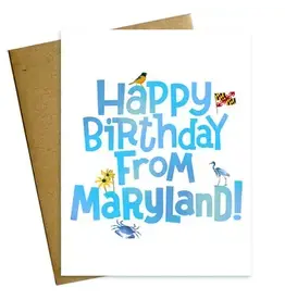 Happy Birthday From Maryland Card
