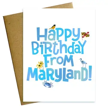 Happy Birthday From Maryland Card