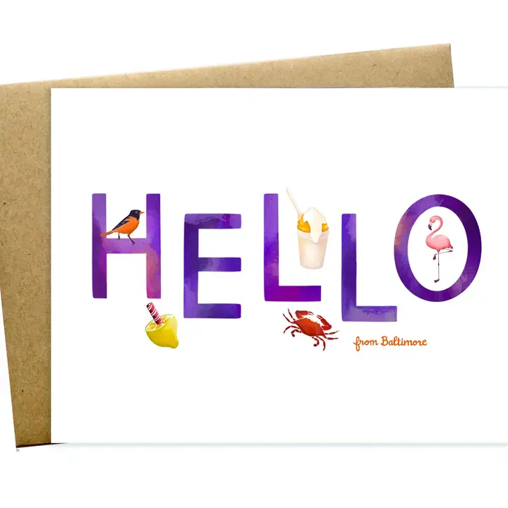Hello from Baltimore Card