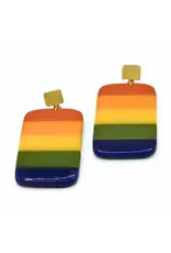 Radiant Rainbow Resin Earrings