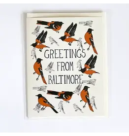 Baltimore Oriole Greeting Card