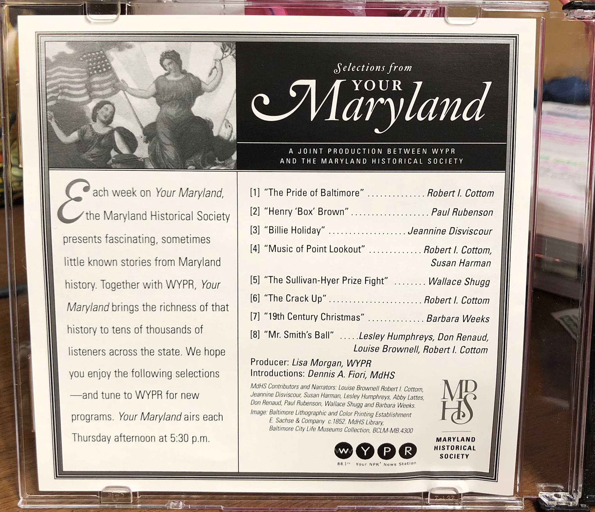 CD- Selections from "Your Maryland"