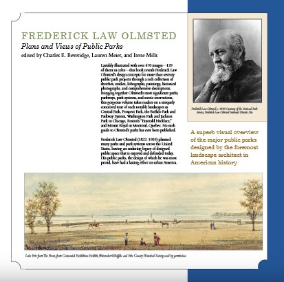 Johns Hopkins University Press Frederick Law Olmsted: Plans and Views of Public Parks