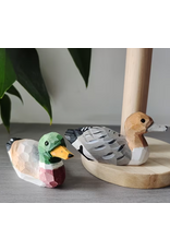 Mini Wooden Mallard Decoy (Male & Female)