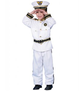 Dress Up America Navy Admiral White Costume