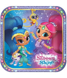 Amscan Inc. Shimmer And Shine-7 Inch Square Plates 8/pk