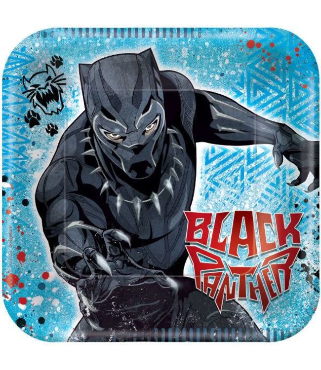 Amscan Inc. Black Panther-Square Plates 7"