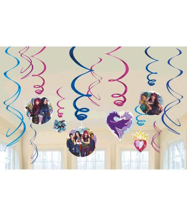 Amscan Inc. Descendants 2-Swirl Decorations