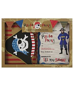 Meri Meri Invitation & Thank you Cards (Box) - Ahoy There Pirate