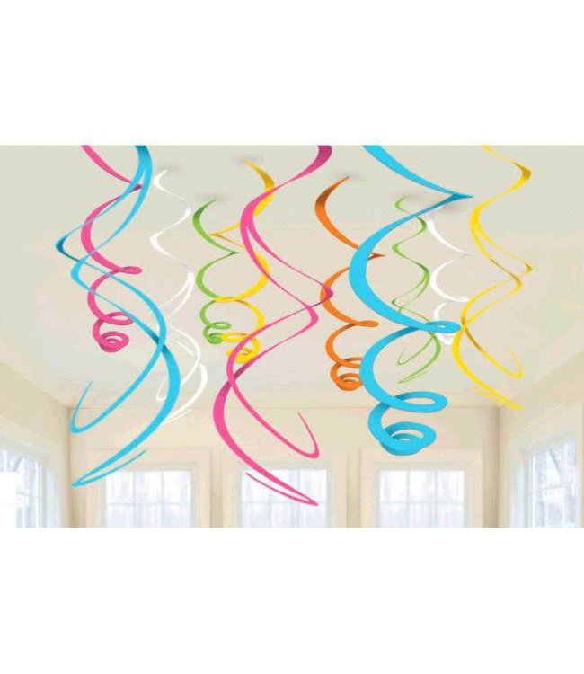 Amscan Inc. Plastic Swirls Decorations Multi