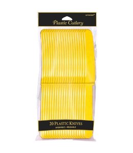 Amscan Inc. Plastic Knives 20/pk-Yellow Sunshine