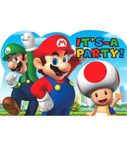 Amscan Inc. Super Mario-Invitations