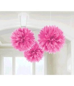 Amscan Inc. Paper Fluffy Decorations Pink