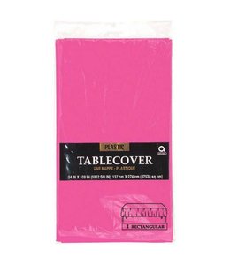 Amscan Inc. Plastic Rectangular Table Cover (54X108) Inches-Bright Pink