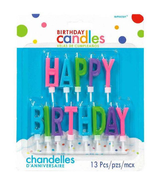 Amscan Inc. Candles - Birthday Letters Pastels