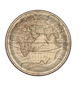 The Beistle Company 9" Plates- Around The World