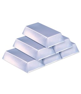 The Beistle Company Plastic Silver Bar Decorations
