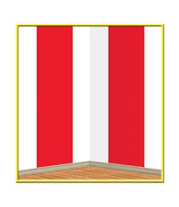 The Beistle Company Red & White Stripes Backdrop