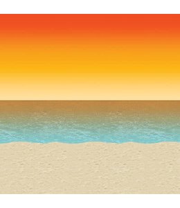 The Beistle Company Room Roll-Luau Sunset Backdrop 4ft X 30ft (1.2X9.1)m