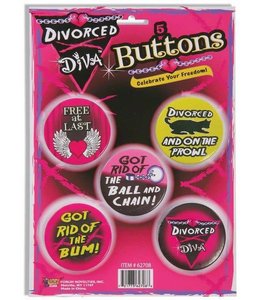 Forum Novelties Buttons - Divorced Diva