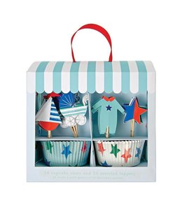 Meri Meri Cupcake Kit - Baby Shop Blue