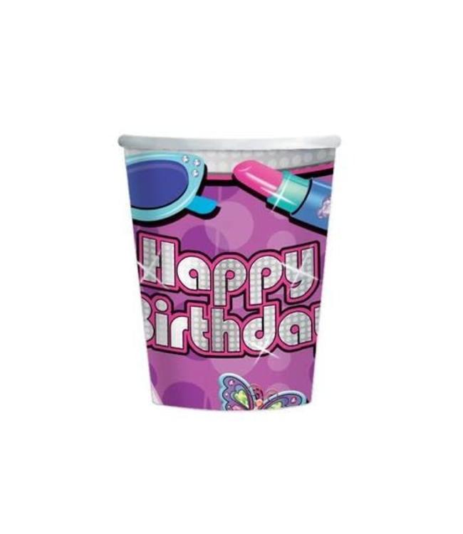 Amscan Inc. Glitzy Girl -9 oz Paper Cups 8/pk