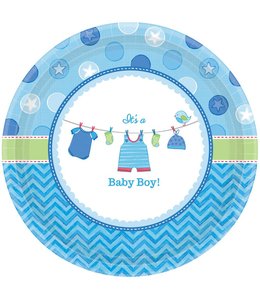 Amscan Inc. Baby Shower With Love Boy-10.5 Inch Plates 8/pk