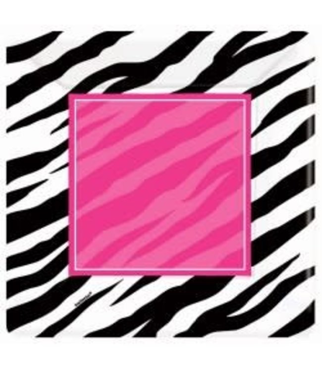 Amscan Inc. Plate - 10" Zebra Square
