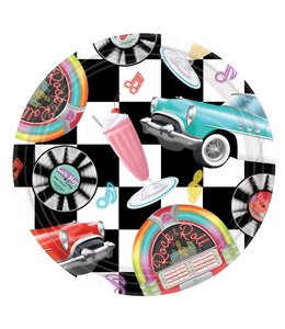 Amscan Inc. Sock Hop -7 Inch Plates 8/pk