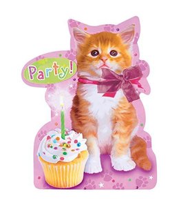 Amscan Inc. Invitation Cards - Cuddly Kitten Party