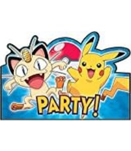 Amscan Inc. Postcard Invitations - Pikachu Party