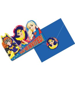 Amscan Inc. Invitation Cards - Superhero Girls/Youآ´re Invited