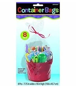 Amscan Inc. Cello Container Bags - Clear, 8Pk