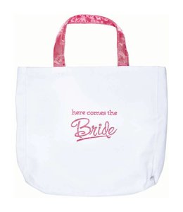 Amscan Inc. Canvas Tote Bag - Here comes the Bride